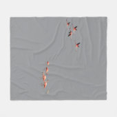 Flamingo Wall Art フリースブランケット (正面(横))