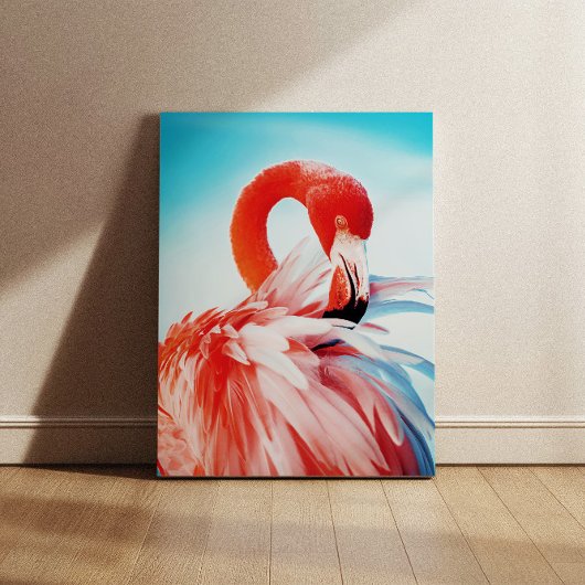 Flamingo wall art ポスター