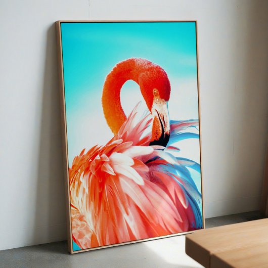 Flamingo wall art ポスター