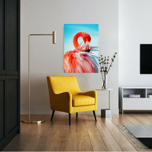 Flamingo wall art ポスター