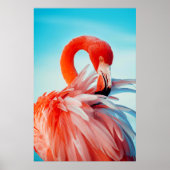 Flamingo wall art ポスター (正面)
