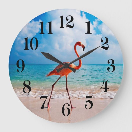 Flamingo Wall Clock ラージ壁時計 (正面)