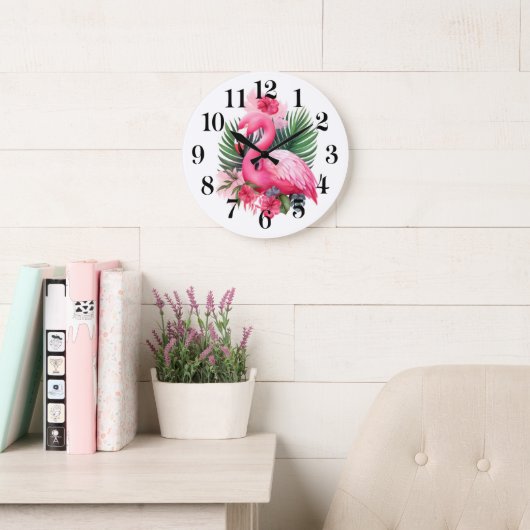 Flamingo Wall Clock ラージ壁時計 (読書スペース)