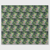 Flamingo Wearing Pink Sneakers and Headphone ラッピングペーパー (フラット)