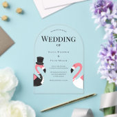 Flamingo Wedding アクリル招待状 (インサイチュ (ウェディング))