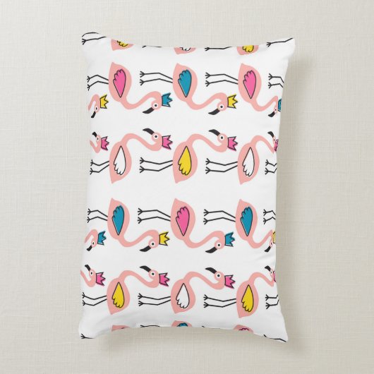 Flamingo with crown seamless pattern. アクセントクッション (裏面(縦))