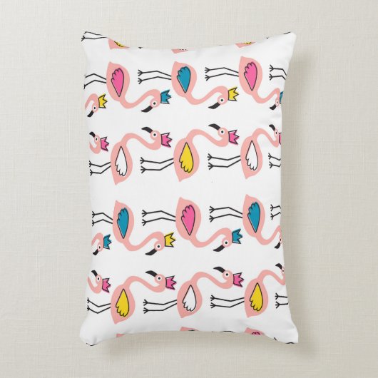 Flamingo with crown seamless pattern. アクセントクッション (正面(垂直))