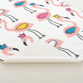 Flamingo with crown seamless pattern. シェルパブランケット (3/4)