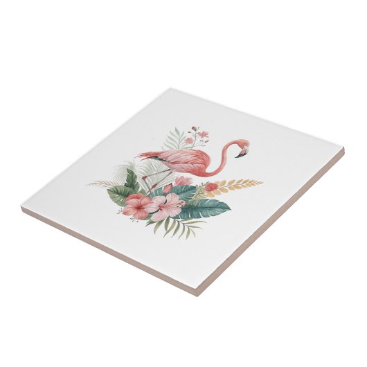 Flamingo With Flowers タイル (側面)