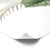 Flamingo With Flowers ポスター (コーナー)