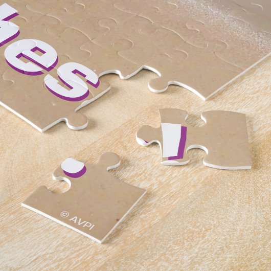 Flamingo With Inner Tube ジグソーパズル (側面)