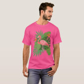 Flamingo with leaves tシャツ (正面フル)