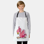Flamingo with Ribbon エプロン (着用した状態)