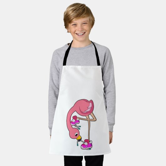 Flamingo with Shoes エプロン (着用した状態)