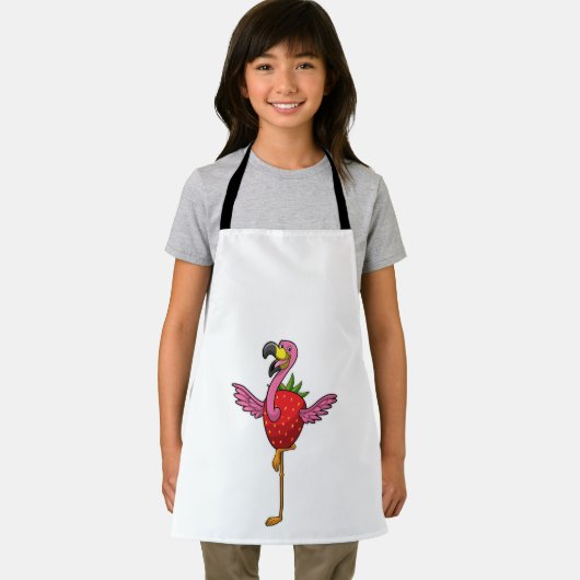 Flamingo with Strawberry エプロン (インサイチュ)