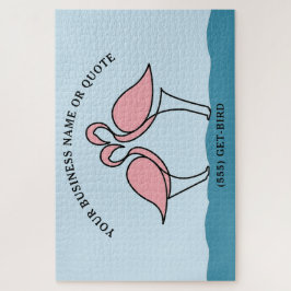 Flamingo Your Businessまたは引用文20" x 30" ジグソーパズル
