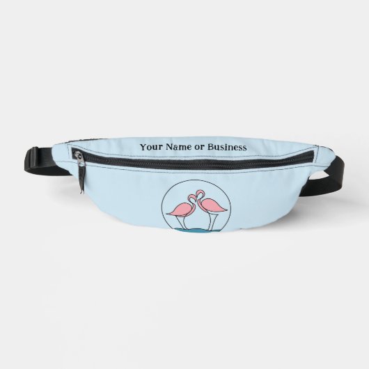 Flamingo Your Business Logoアートフォト引用文スローガン ファニーパック (正面)