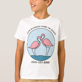 Flamingo Your Business Logo Art Photo Quote Kid's Tシャツ