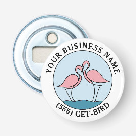 Flamingo Your Business Round Logoアートフォト引用文 栓抜き