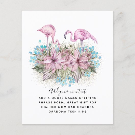 FLAMINGOSカスタム招待状発表挨拶 チラシ (正面)