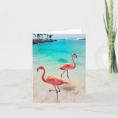 Flamingosグリーティングカード カード (正面)