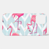 Flamingosライトグレー:熱帯ヴィンテージ。 Case-Mate iPhoneケース (裏面 (横))