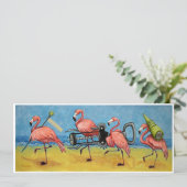 Flamingosワインオープナーノートカード (スタンド正面)