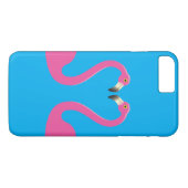 Flamingos キスをする iPhone 7プラスケースブルー Case-Mate iPhoneケース (裏面(横))