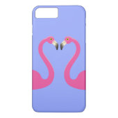 Flamingos キスをする iPhone 7プラスケース薄紫 Case-Mate iPhoneケース (裏面)