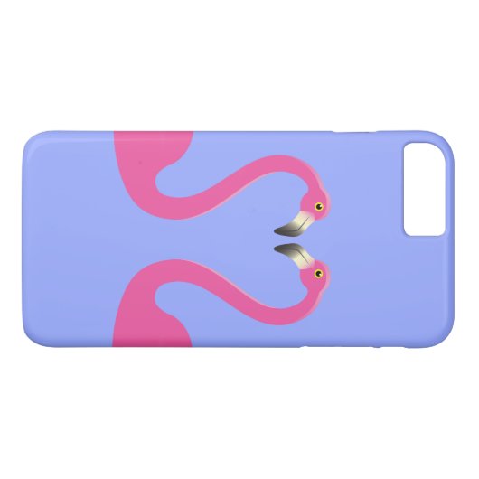 Flamingos キスをする iPhone 7プラスケース薄紫 Case-Mate iPhoneケース (裏面(横))