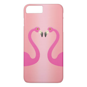 Flamingos キスをする iPhone 7 Plusケースバラ金ゴールド 8 Plus/7 Plusケース