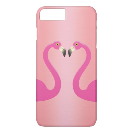 Flamingos キスをする iPhone 7 Plusケースバラ金ゴールド Case-Mate iPhoneケース (裏面)