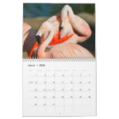 Flamingos 12 month calendar カレンダー (3月 2026)
