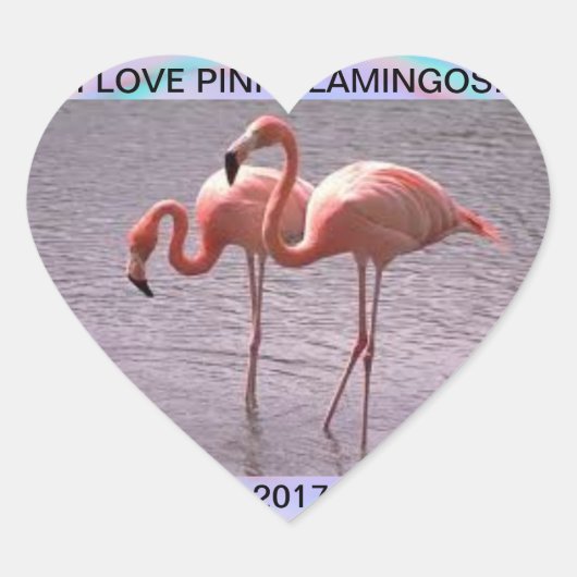 FLAMINGOS 2017が大好き ハートシール (正面)
