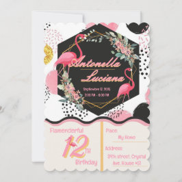Flamingo's Birthday Invitation シーズンカード