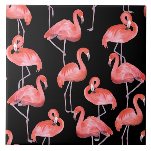 Flamingos Ceramic Tile タイル (正面)