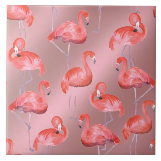 Flamingos Ceramic Tile タイル (正面)
