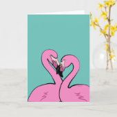 Flamingos Greeting Card カード (黄色い花)