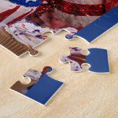 Flamingos Happy 250th Birthday America July 4th ジグソーパズル (側面)