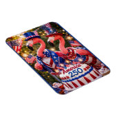 Flamingos Happy 250th Birthday America July 4th マグネット (右側)