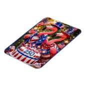 Flamingos Happy 250th Birthday America July 4th マグネット (左側)