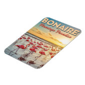 Flamingos in Bonaire Dutch Caribbean マグネット (左側)