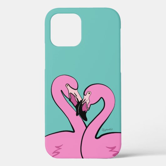 Flamingos iPhone 12ケース Case-Mate iPhoneケース (裏面)