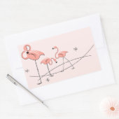 Flamingos Pink Trioシール長方形 長方形シール (封筒)