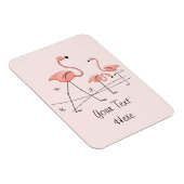 Flamingos Pink Trio 2文字マグネット マグネット (右側)