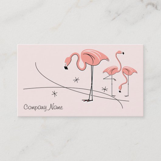 Flamingos Pink Trio 3名刺 名刺 (正面)