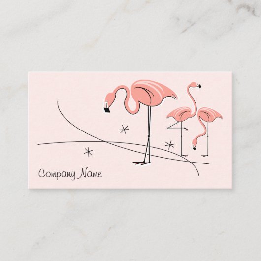 Flamingos Pink Trio 3名刺 名刺 (正面)