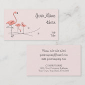 Flamingos Pink Trio 4名刺 名刺 (正面/裏面)