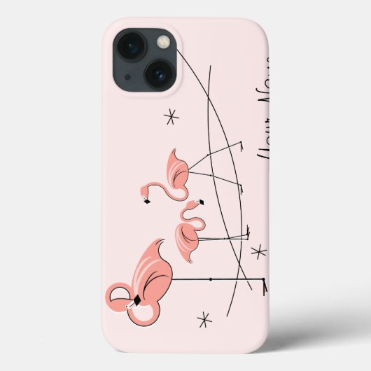 Flamingos Pink Trio 'Name' iPadケース Case-Mate iPhoneケース (裏面)