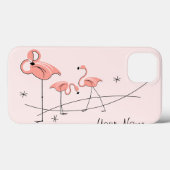 Flamingos Pink Trio 'Name' iPadケース Case-Mate iPhoneケース (裏面 (横))